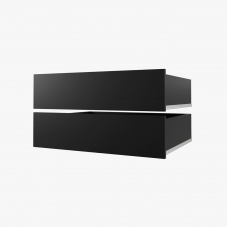 Zásuvky do skříní širokých 250 cm | sada 2 ks | černá | pro vybrané posuvné skříně
