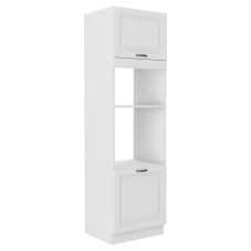 STILO bb | vysoká skříňka 60DPM-210 2F na vestavnou troubu a mikrovlnku | 60 cm | bílá mat | UNI