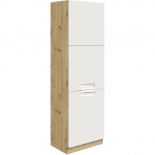 POCKET b | vysoká skříňka POC-21D pro vestavnou lednici | 60 cm | bílá lesk | VÝBĚR BARVY KORPUSU