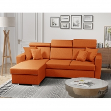Sedací souprava SLIM Lux | 215x164 | rozkládací + úložný prostor | oranžová | LEVÁ i PRAVÁ