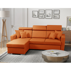 Sedací souprava SLIM Lux | 215x164 | rozkládací + úložný prostor | 10 oranžová | LEVÁ i PRAVÁ