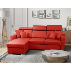 Sedací souprava SLIM Lux | 215x164 | rozkládací + úložný prostor | červená | LEVÁ i PRAVÁ