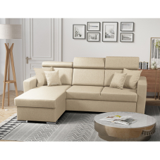 Sedací souprava SLIM Lux | 215x164 | rozkládací + úložný prostor | světle béžová | LEVÁ i PRAVÁ