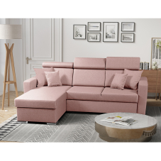 Sedací souprava SLIM Lux | 215x164 | rozkládací + úložný prostor | starorůžová | LEVÁ i PRAVÁ