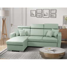 Sedací souprava SLIM Lux | 215x164 | rozkládací + úložný prostor | mintová | LEVÁ i PRAVÁ