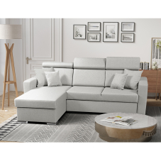 Sedací souprava SLIM Lux | 215x164 | rozkládací + úložný prostor | světle šedá | LEVÁ i PRAVÁ