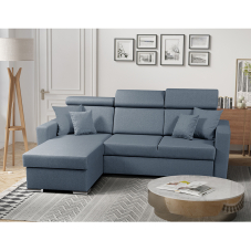 Sedací souprava SLIM Lux | 215x164 | rozkládací + úložný prostor | modrá | LEVÁ i PRAVÁ