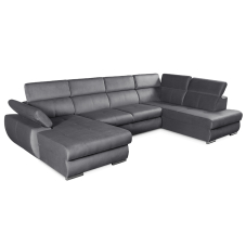Sedací souprava ETNA U | 175x341x200 | PRAVÁ | rozkládací + 2x úložný prostor | tmavě šedá