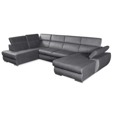 Sedací souprava ETNA U | 200x341x175 | LEVÁ | rozkládací + 2x úložný prostor | tmavě šedá | AKCE