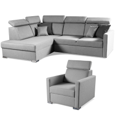 Sedací souprava SLIM L 32 + křeslo | 180x238 | LEVÁ | Tatum 279 šedá | POSLEDNÍ KUSY