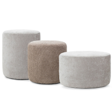 Taburet ROLL | set 55 + 45 + 35 | ⌀ 46 + 60 cm | kulaté | VÝBĚR TKANIN