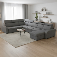 Sedací souprava OSLO U | 250x380x170 | rozkládací + 2x úložný prostor | VÝBĚR TKANIN