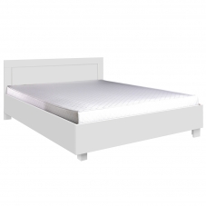 CEZAR b | postel dvoulůžko + rošt 22 | 160x200 cm | bílá