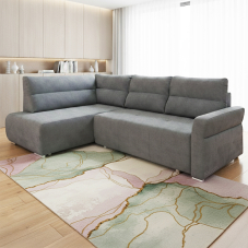 Sedací souprava ISLAND | 168x247 | LEVÁ | rozklad na každodenní spaní + úložný prostor | VÝBĚR TKANIN