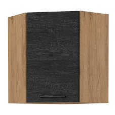 VIGO d | horní skříňka 60x60 GN-72 1F (45°) rohová | 60x60 cm | lancelot/dark wood | UNI dvířka