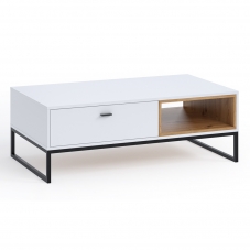 OLIER b | konferenční stolek OL-05 | 120 cm | bílá/artisan