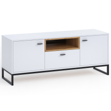 OLIER b | TV stolek OL-07 | 135 cm | bílá/artisan