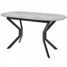 Jídelní stůl KLEBO M | 150x80 cm | rozkládací | černé kovové nohy | VÝBĚR DEKORU DESKY