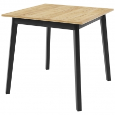 Jídelní stůl ARIEL S | 85x85 cm | rozkládací | černé dřevěné nohy | VÝBĚR DEKORU DESKY