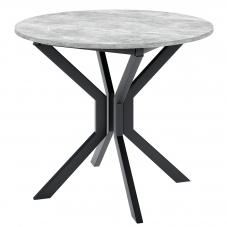 Jídelní stůl DIONE M | Ø 90 cm | rozkládací | černé kovové nohy | VÝBĚR DEKORU DESKY