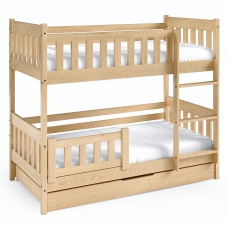 Patrová dětská postel LILA | 80x190 cm 2x | s rošty | přírodní | UNI PROVEDENÍ