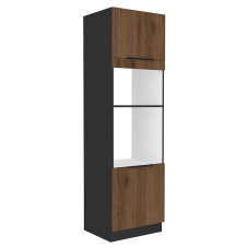 MONZA o | vysoká skříňka 60 DPM-210 2F na vestavnou troubu a mikrovlnku | 60 cm | UNI dvířka | okapi