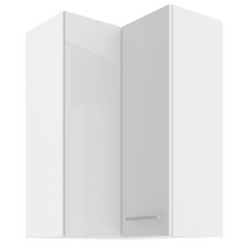 LARA wh | horní skříňka 60x60 GN-90 2F (90°) rohová | 60x60 cm | VYSOKÁ | bílá lesk