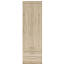Šatní skříň ELENA 1D 3S | 59,9 cm | UNI dvířka | dub sonoma