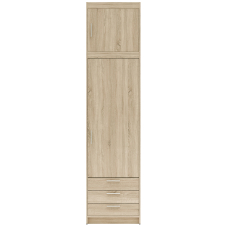 Šatní skříň ELENA 1D 3S + nástavec | 59,9 cm | UNI dvířka | dub sonoma