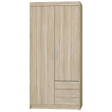 Šatní skříň ELENA 2D 3S | 89,7 cm | dub sonoma