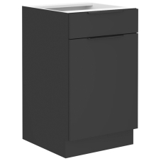 SIENA | dolní skříňka 50 D 1F 1S se zásuvkou a policí PREMIUM BOX | 50 cm | UNI dvířka | černá