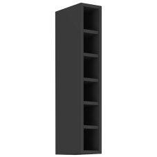 SIENA | horní regál 15 G-90 OTW s policemi | 15 cm | černá