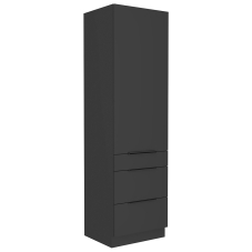 SIENA | vysoká skříňka 60 DKS-210 3S 1F potravinová | 60 cm | UNI dvířka | PREMIUM BOX | černá