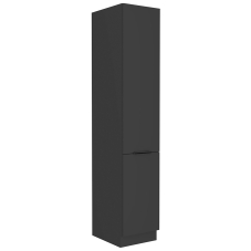 SIENA | vysoká skříňka 40 DK-210 2F potravinová s policemi | 40 cm | UNI dvířka | černá