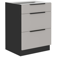 ARONA | dolní skříňka 60 D 3S se zásuvkami PREMIUM BOX | 60 cm | černá/kašmír