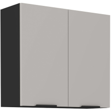ARONA | horní skříňka 80 G-72 2F s policemi | 80 cm | černá/kašmír