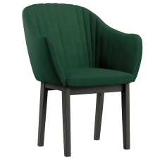 Jídelní židle FELIX | 60 cm | tmavě zelená | černé nohy