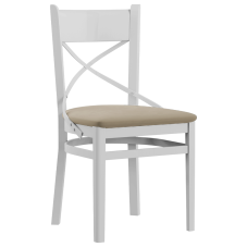 Jídelní židle PROVENCE X | 43 cm | béžová/bílá