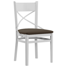 Jídelní židle PROVENCE X | 43 cm | hnědá/bílá