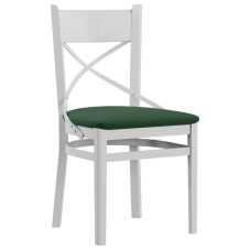 Jídelní židle PROVENCE X | 43 cm | tmavě zelená/bílá