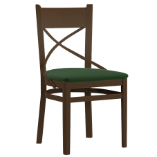 Jídelní židle PROVENCE X | 43 cm | tmavě zelená/hnědá samoa king