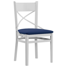 Jídelní židle PROVENCE X | 43 cm | tmavě modrá/bílá