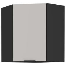 ARONA | horní skříňka 60x60 GN-72 1F (45°) rohová s policemi | 60x60 cm | UNI dvířka | černá/kašmír