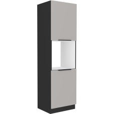 ARONA | vysoká skříňka 60 DP-210 2F na vestavnou troubu | 60 cm | UNI dvířka | černá/kašmír
