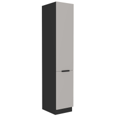 ARONA | vysoká skříňka 40 DK-210 2F potravinová s policemi | 40 cm | UNI dvířka | černá/kašmír