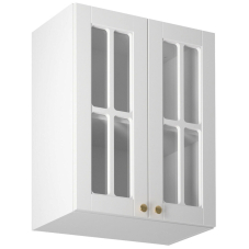 LINEA b | horní skříňka G60S prosklená s policí | 60 cm | bílá mat