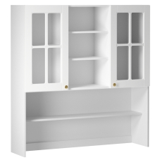 LINEA b | horní skříňka/kredenc K120 prosklená s policemi | 120 cm | bílá mat