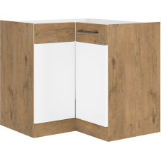 VIGO b | dolní skříňka 90x90 ND 2F rohová s policí | 90x90 cm | lancelot/bílá lesk