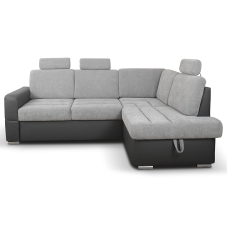 Sedací souprava BARDO + 3x záhlavník | 235x170 cm | PRAVÁ | rozkládací + úlo. prostor | VÝBĚR TKANIN
