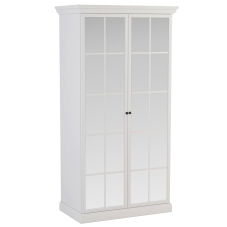 LUCCA b | šatní skříň S2DL se zrcadly | 102,4 cm | bílá